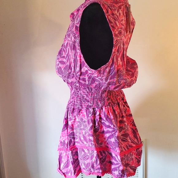 Aqua Brand PINK Floral Print Mini Sheathdress - Picture 8 of 12